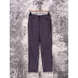 Sonia Rykiel Pants Womens Check Plaid Twill Ankle Crop Size 36 / US 4